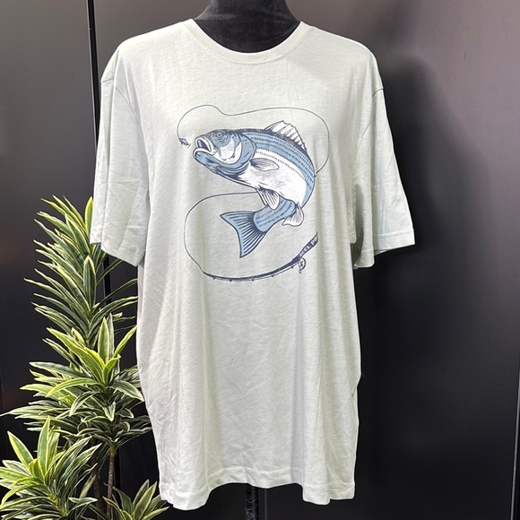 Reel Pro Fishing Relaxed Fit,handfeel,stretch comfort,crewneck,graphic fish logo - Picture 1 of 9